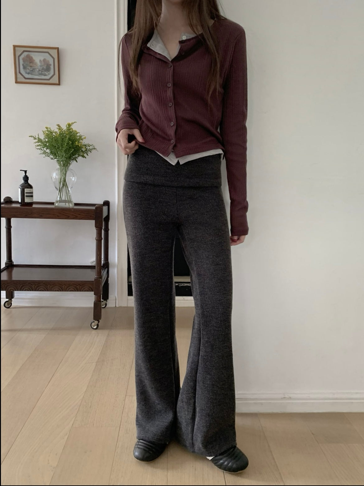 Double ribbed knit cardigan / Double-Rippenstrick-Cardigan