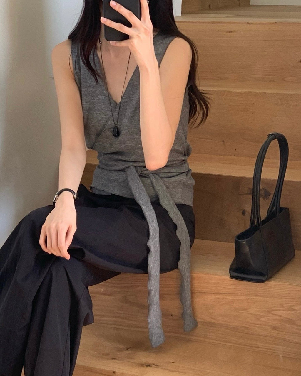Soft Wrap Sleeveless Top