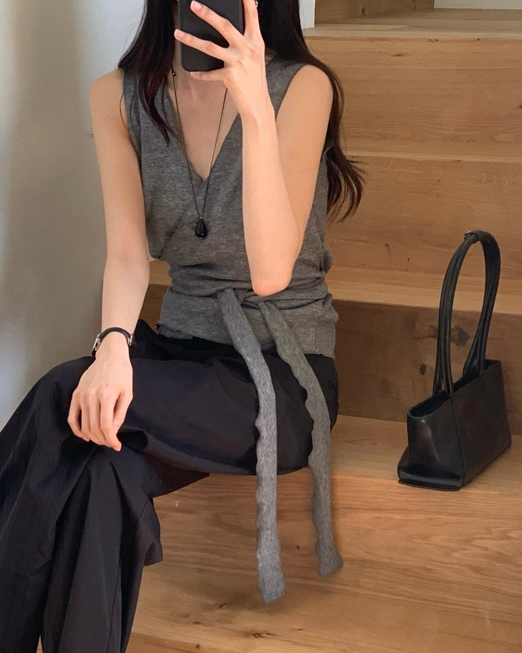 Soft Wrap Sleeveless Top