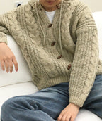 Chunky Cable Hooded Cardigan (Unisex)