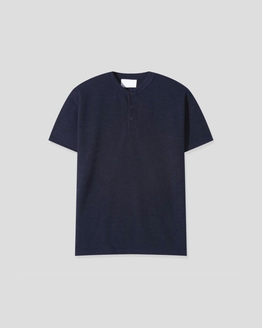 Ribbed Henley Knit Tee