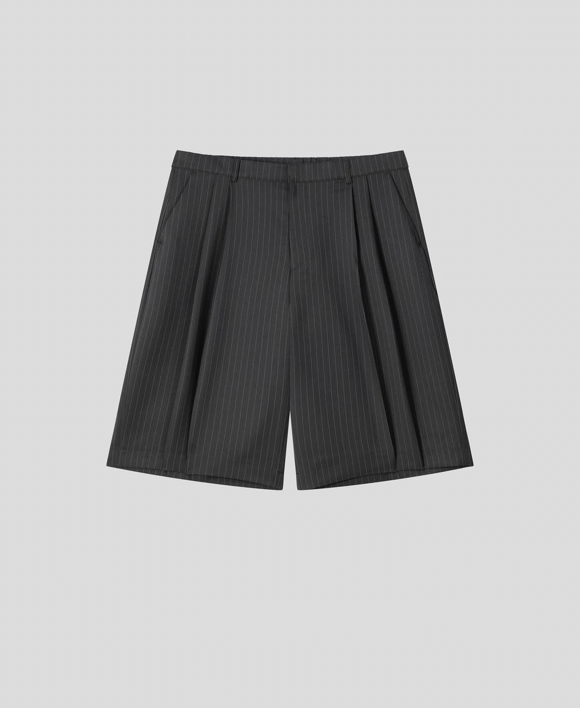 Striped Bermuda Pants