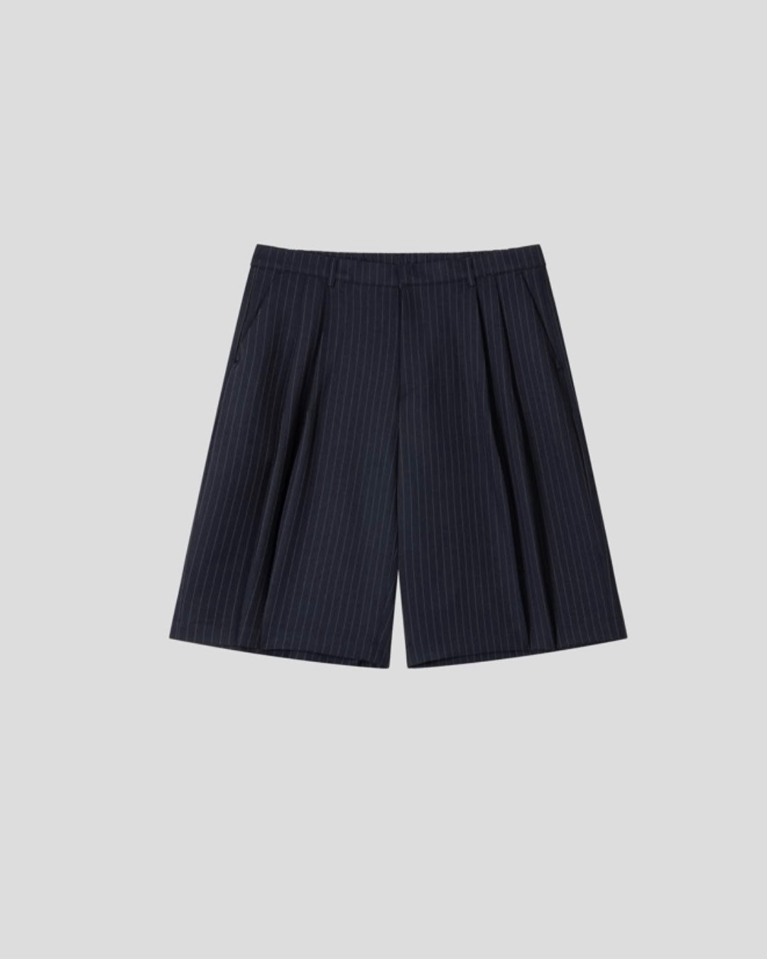 Striped Bermuda Pants