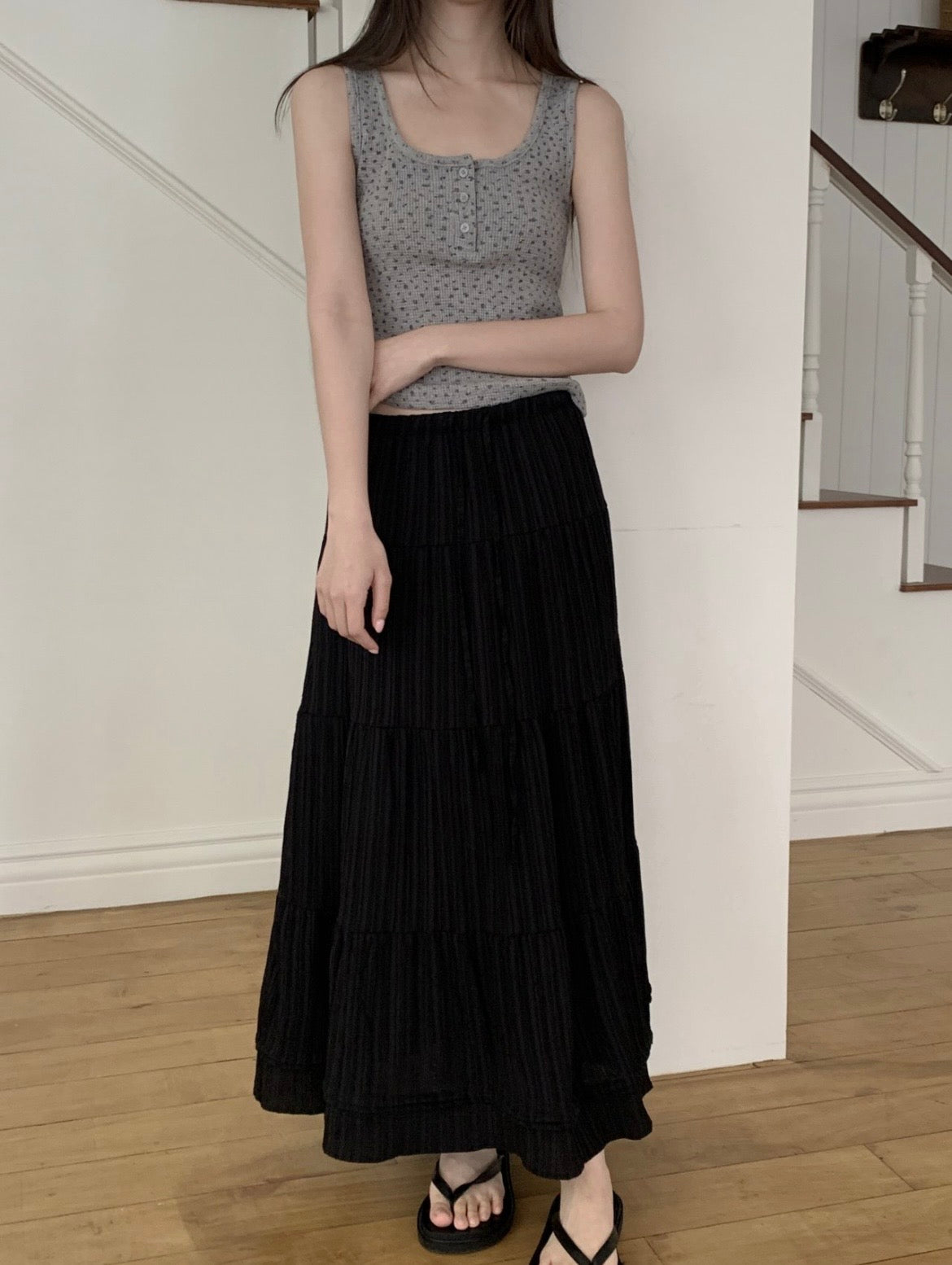 Summer Tiered Long Skirt