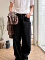 Curved Cotton Pants