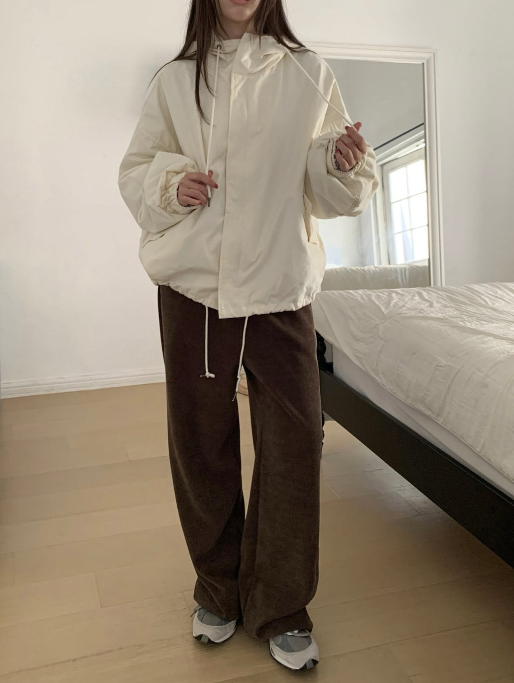 Cotton hooded field jacket