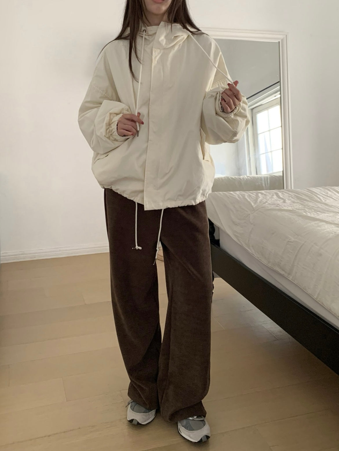 Cotton hooded field jacket