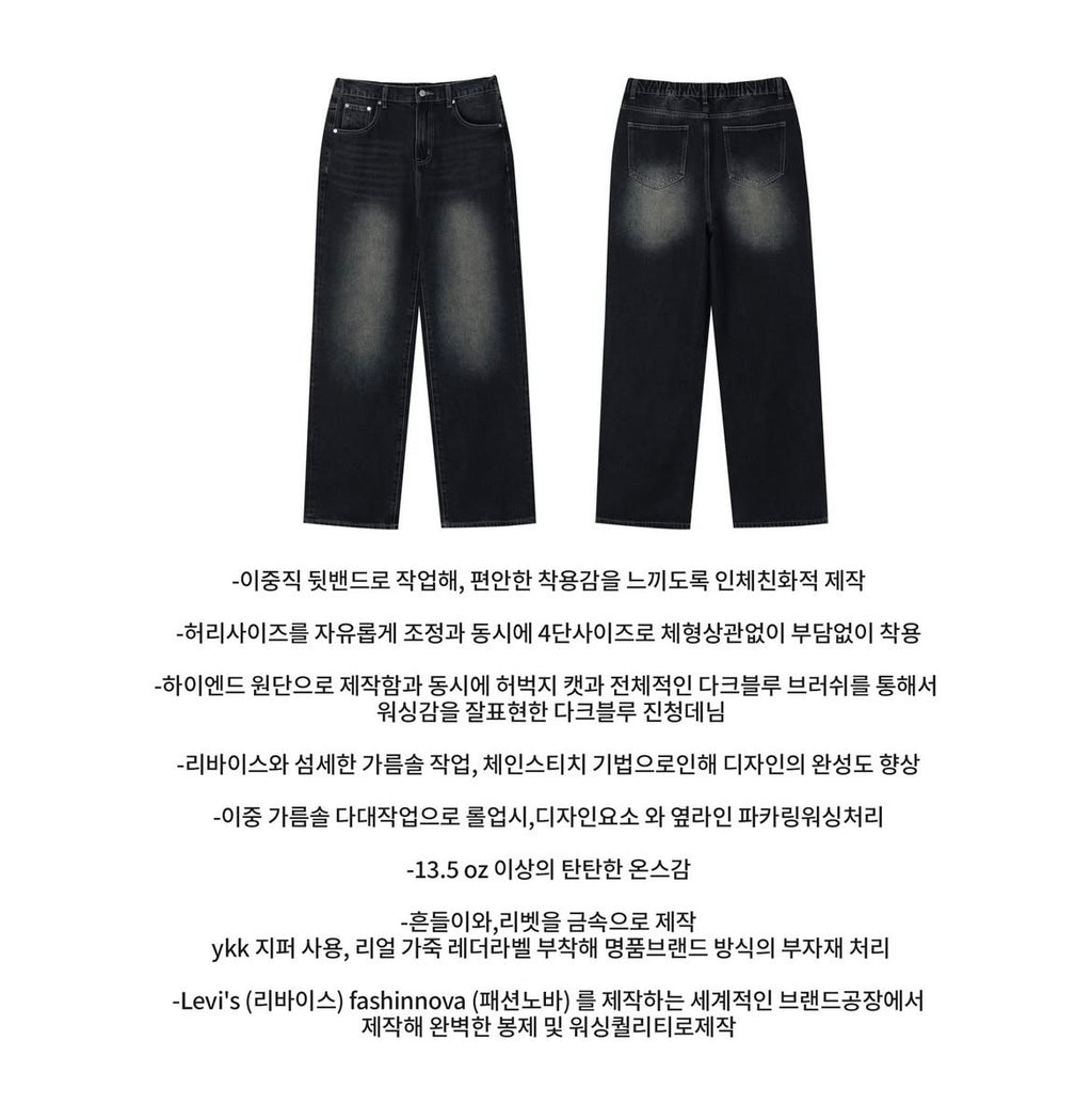 Washed Wide Denim