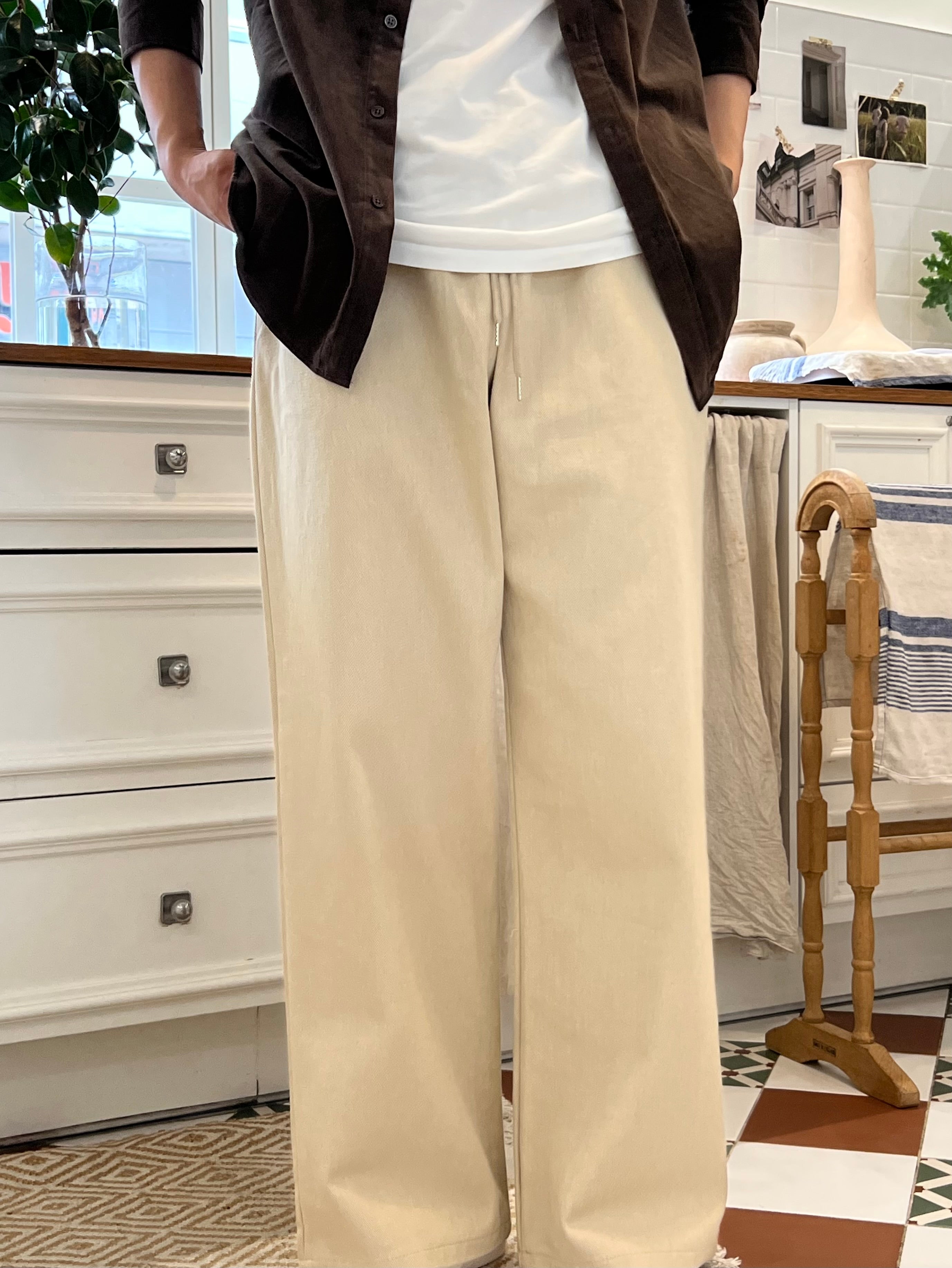 Cotton Wide Pants