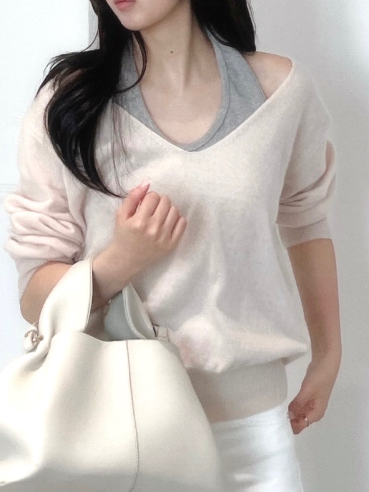 Slouchy V-Neck Knit