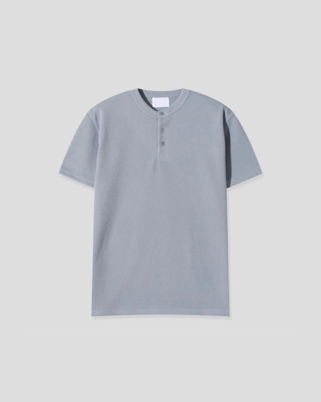 Ribbed Henley Knit Tee