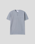 Ribbed Henley Knit Tee