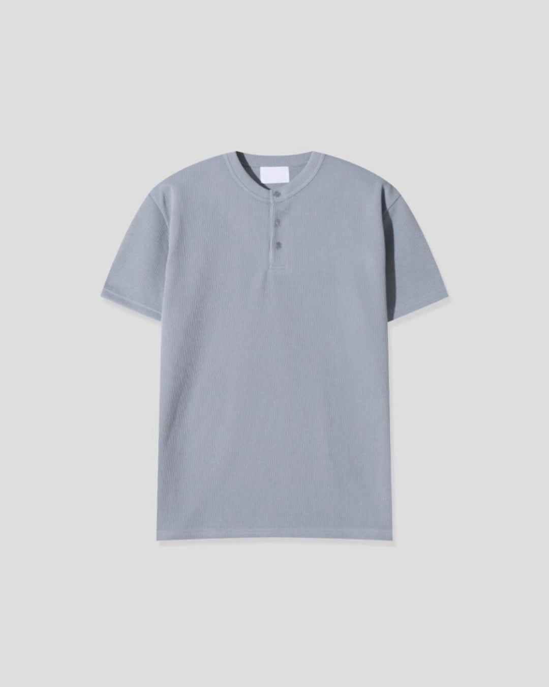 Ribbed Henley Knit Tee