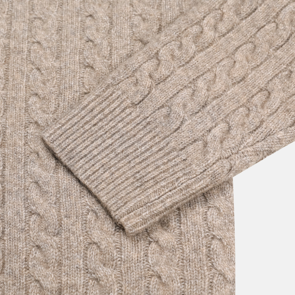 Cropped Cable Soft Wool Knit