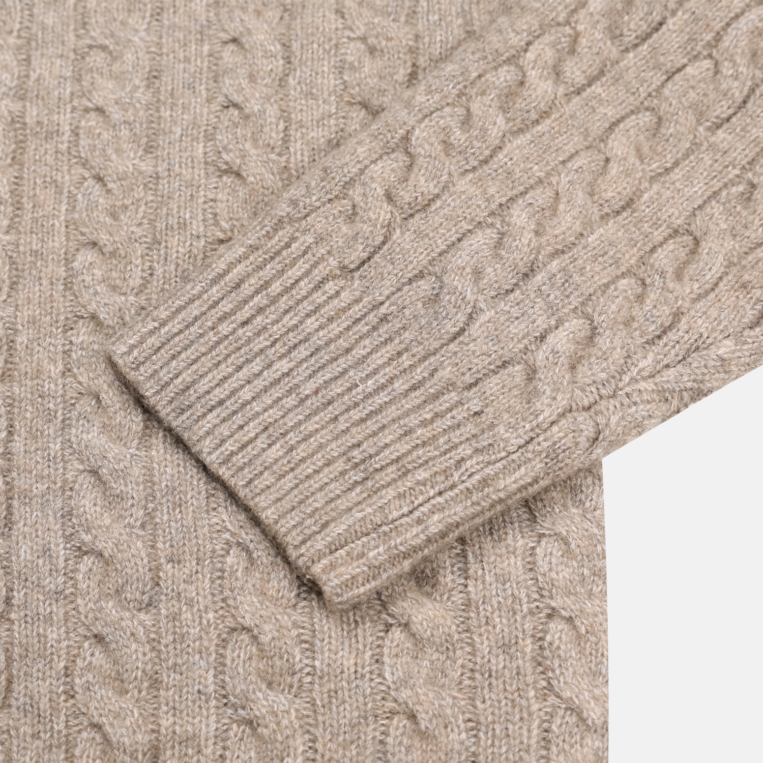 Cropped Cable Soft Wool Knit