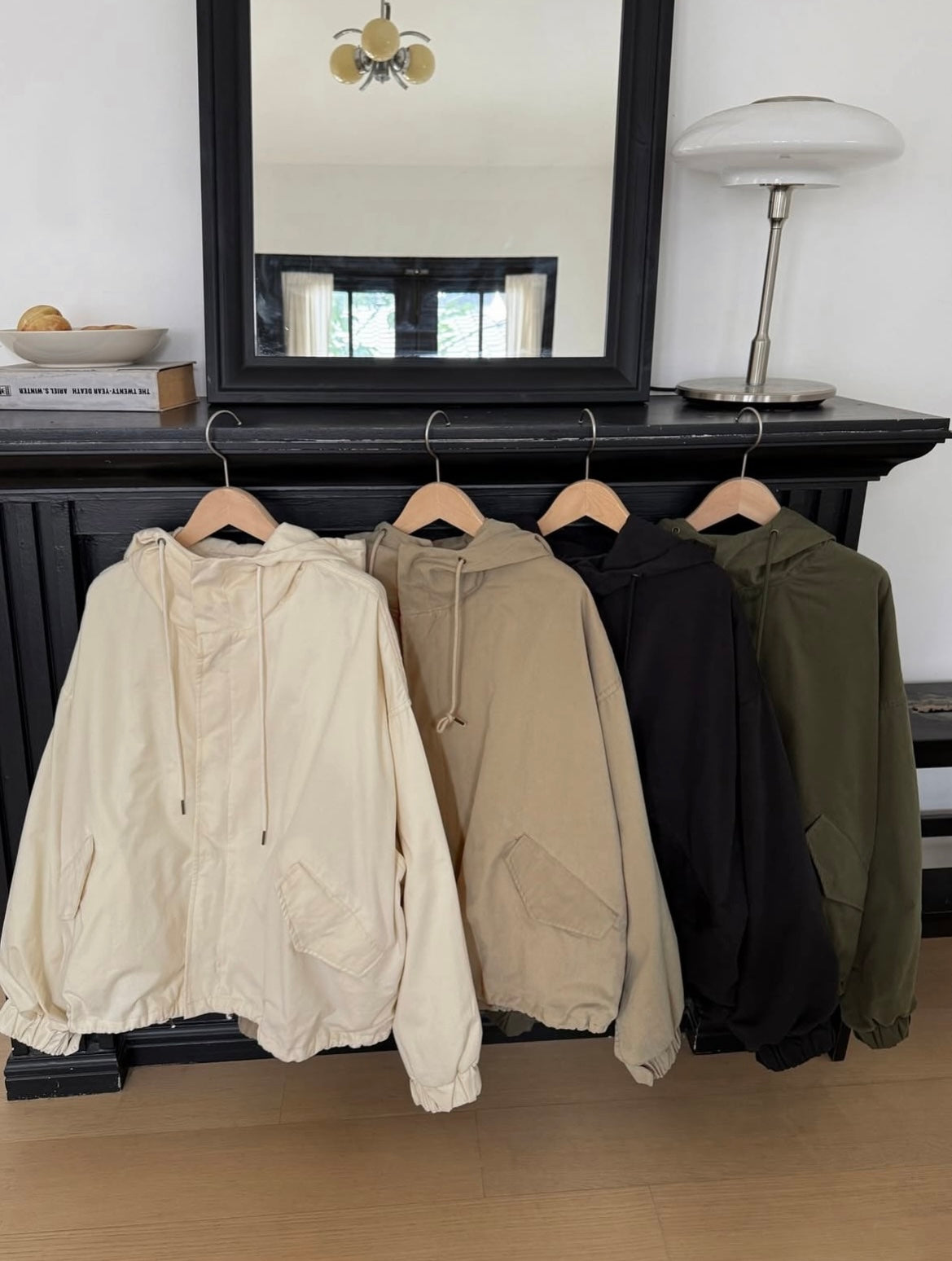 Cotton hooded field jacket