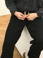 Heavy Knit Straight Pants