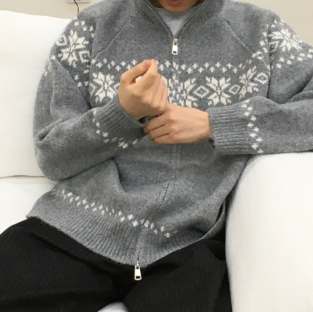 Snowflake Nordic Winter Zip-Up
