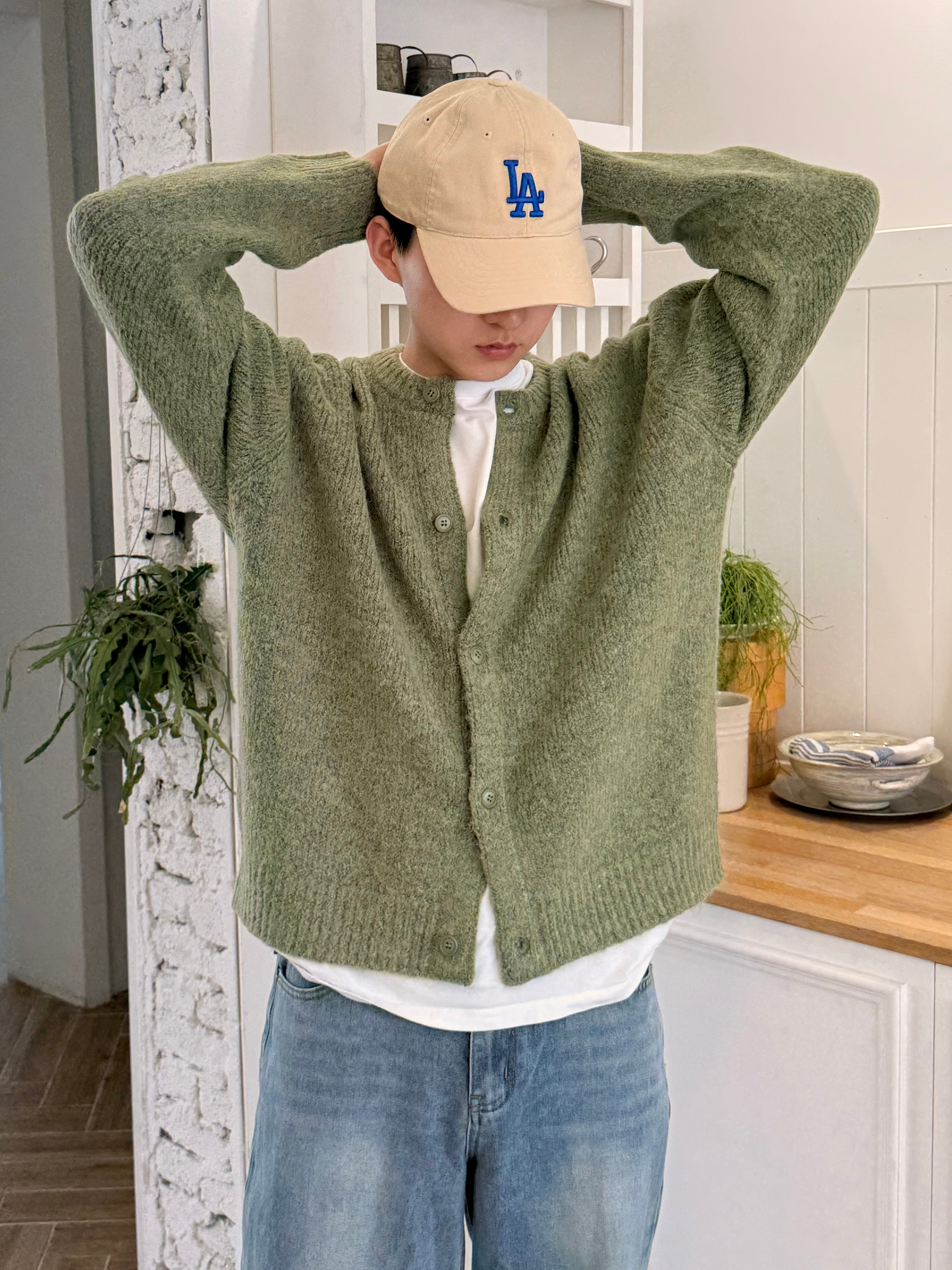 Alpaca Soft Round Knit Cardigan