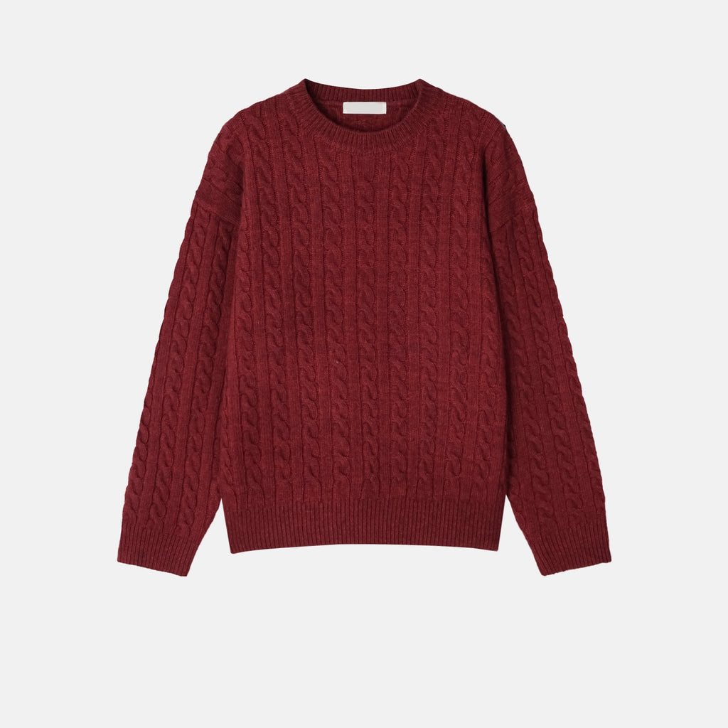 Cropped Cable Soft Wool Knit