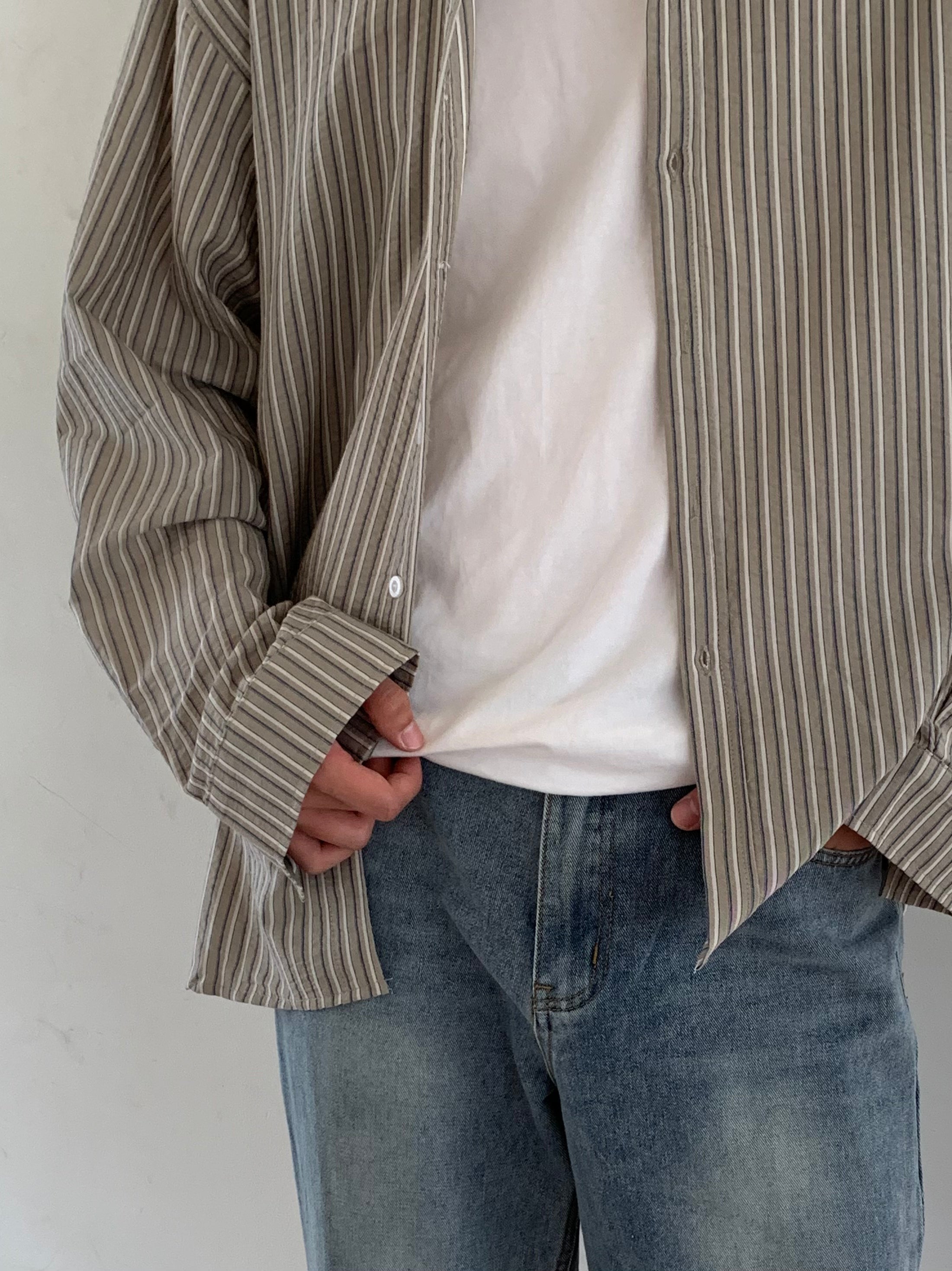 Striped Seersucker Shirt / Gestreiftes Seesucker-Hemd