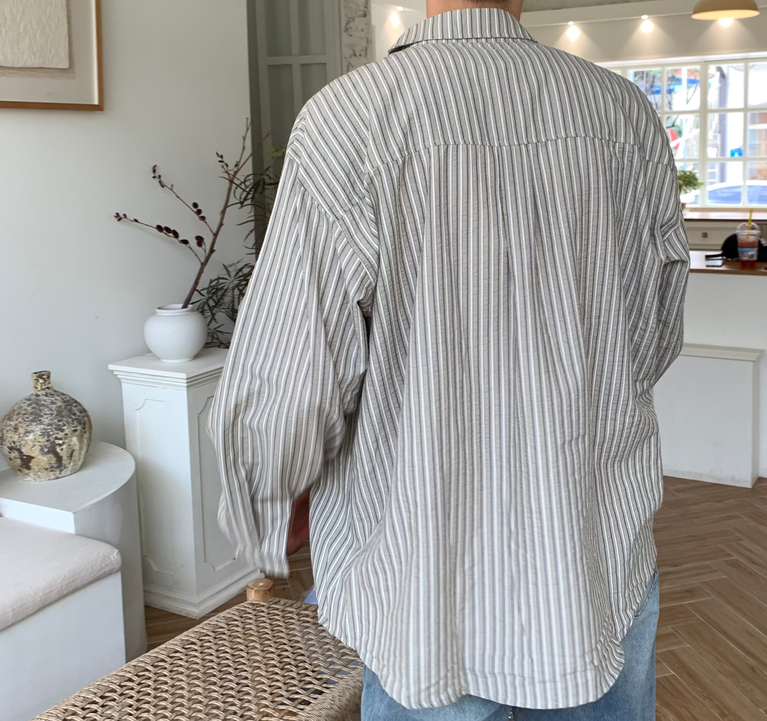 Striped Seersucker Shirt / Gestreiftes Seesucker-Hemd