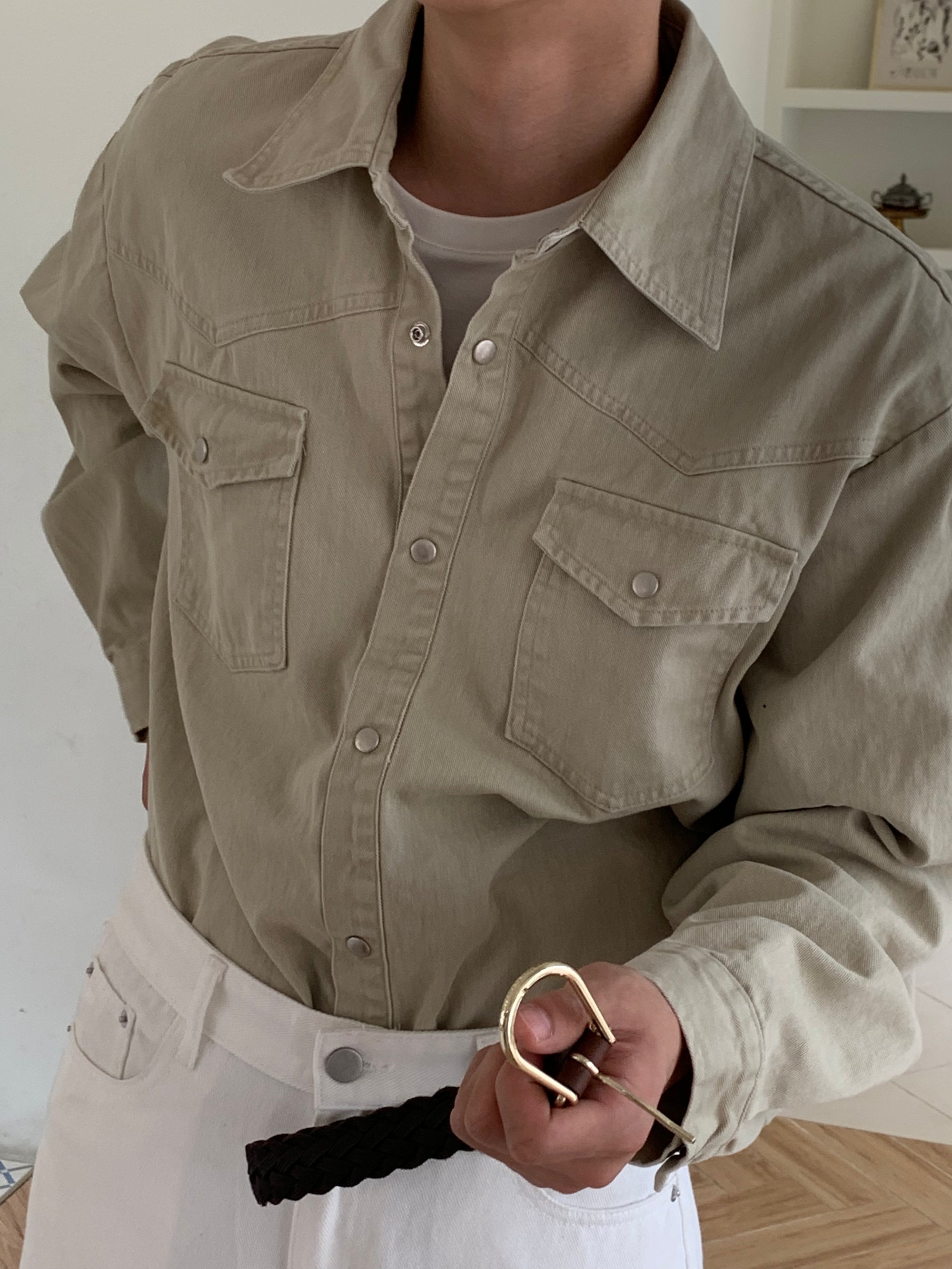 Western Tail Shirt / Western-Hemd mit Saum-Detail