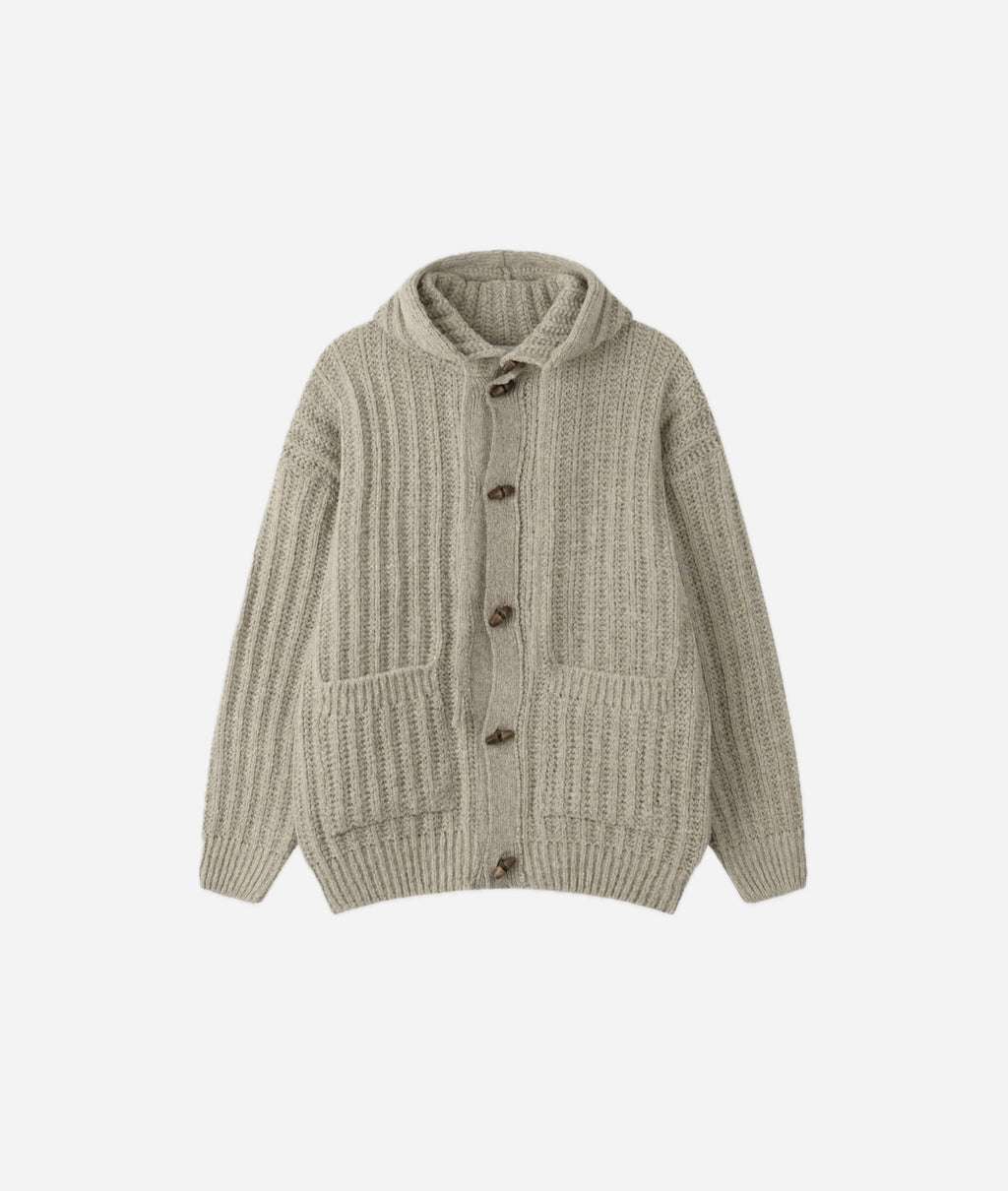 Chunky Cable Hooded Cardigan (Unisex)