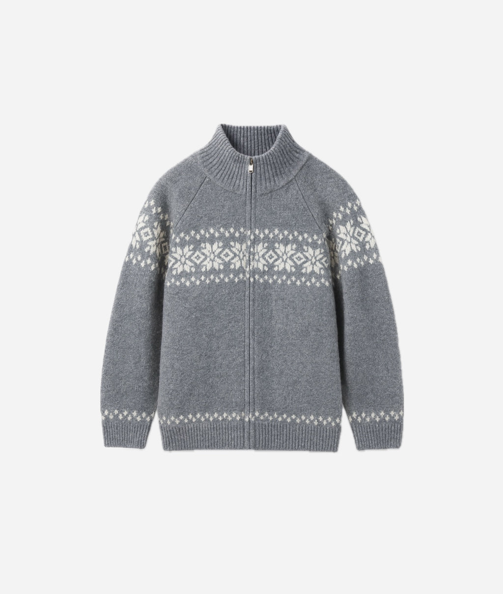 Snowflake Nordic Winter Zip-Up