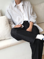 Striped Seersucker Shirt / Gestreiftes Seesucker-Hemd