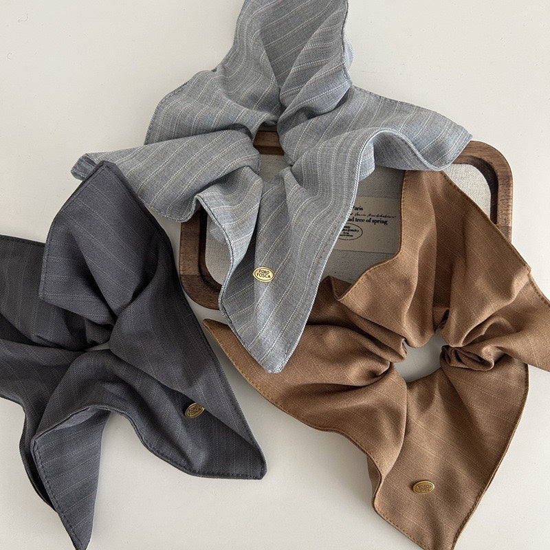 [Medium] Striped Square Oversized Scrunchie / Gestreiftes Quadratisches Oversize-Scrunchie