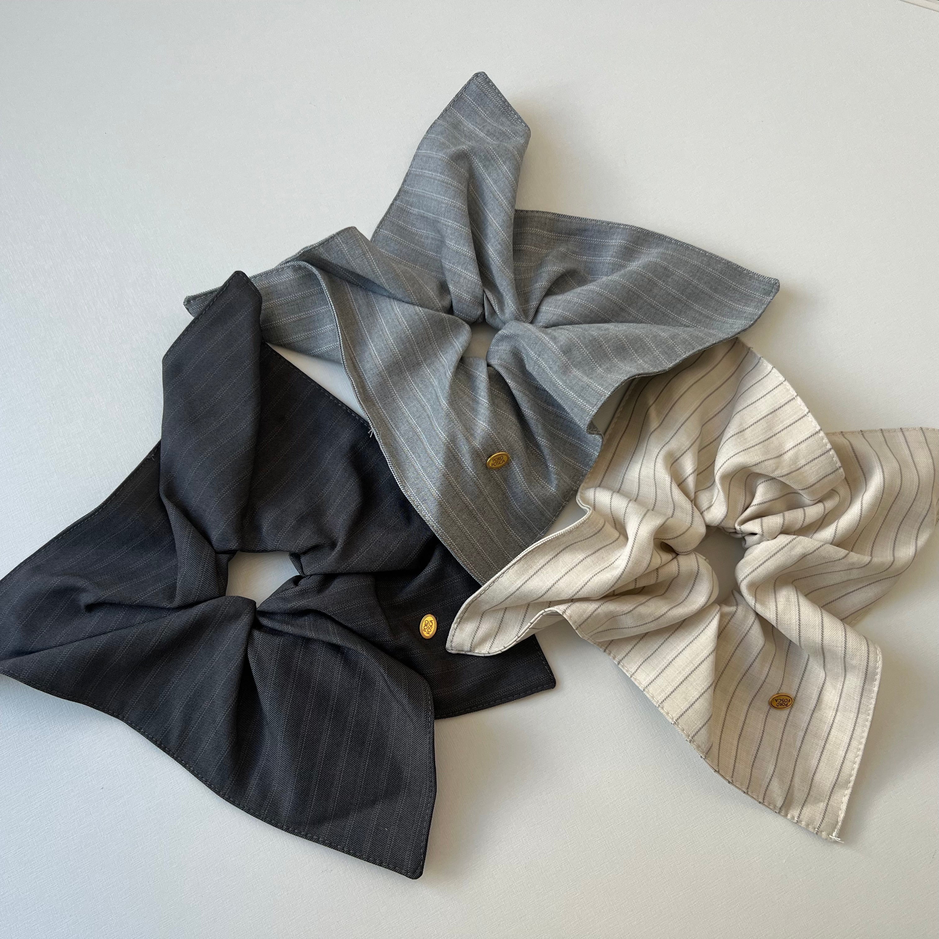 [Large] Striped Square Oversized Scrunchie / Gestreiftes Quadratisches Oversize-Scrunchie