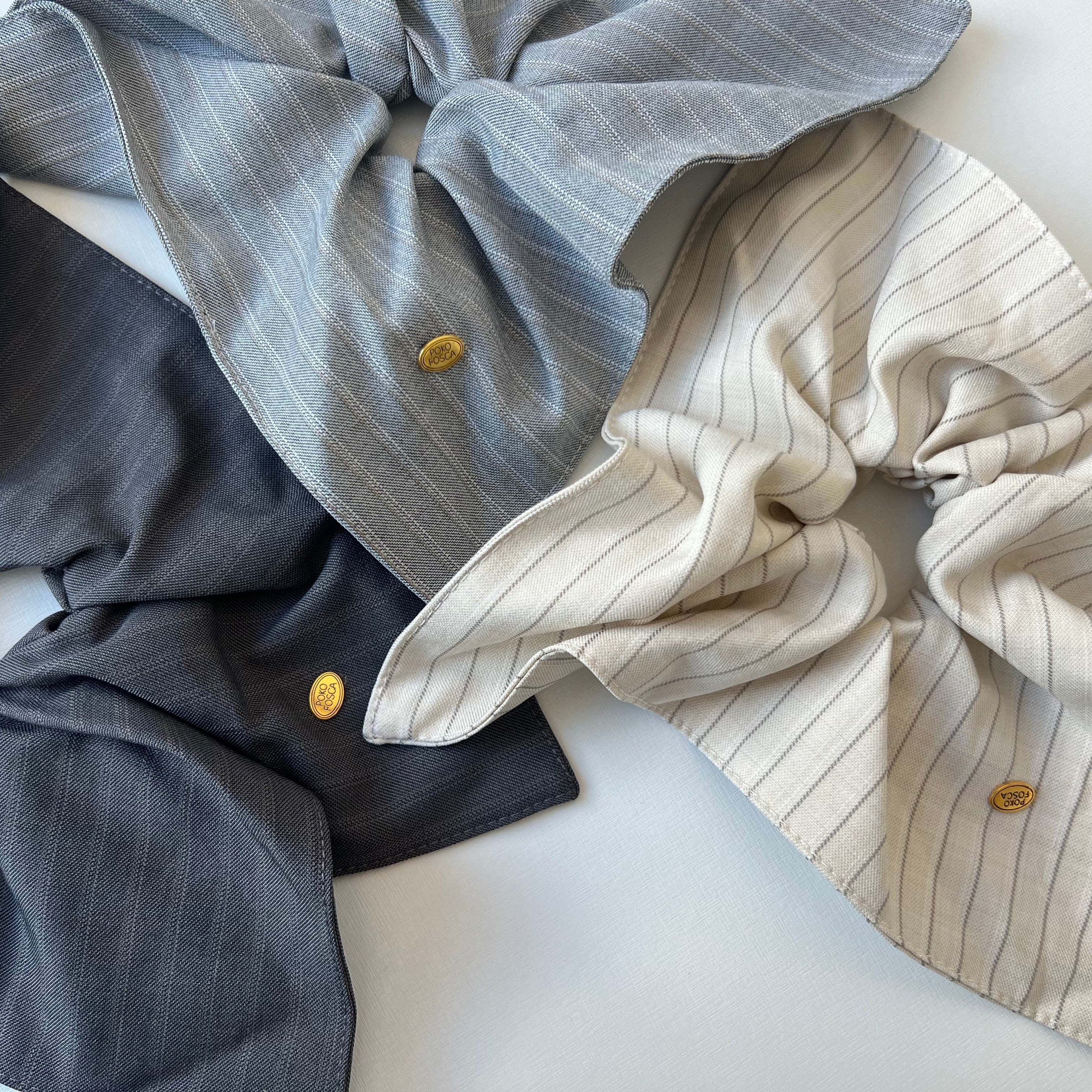 [Large] Striped Square Oversized Scrunchie / Gestreiftes Quadratisches Oversize-Scrunchie